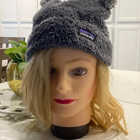 Patagonia Kids Fuzzy Gray Hat - Picture 3 of 6